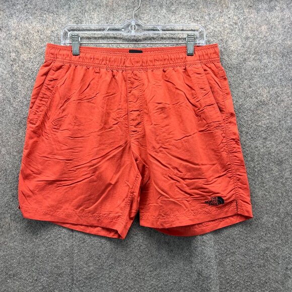 The North Face Board Shorts Men Medium Adult Orange Swimwear Lined Summer